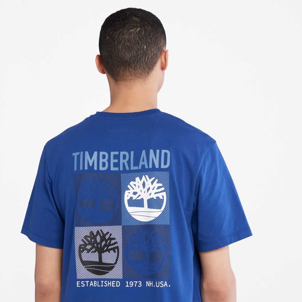 Koszulki Męskie Timberland Pro Logo Niebieskie | Polska-3894126