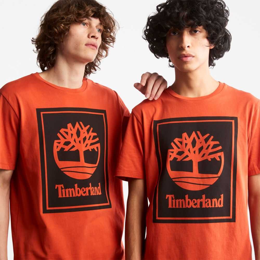 Koszulki Męskie Timberland Pro Logo Pomarańczowe Czarne | Polska-0761584