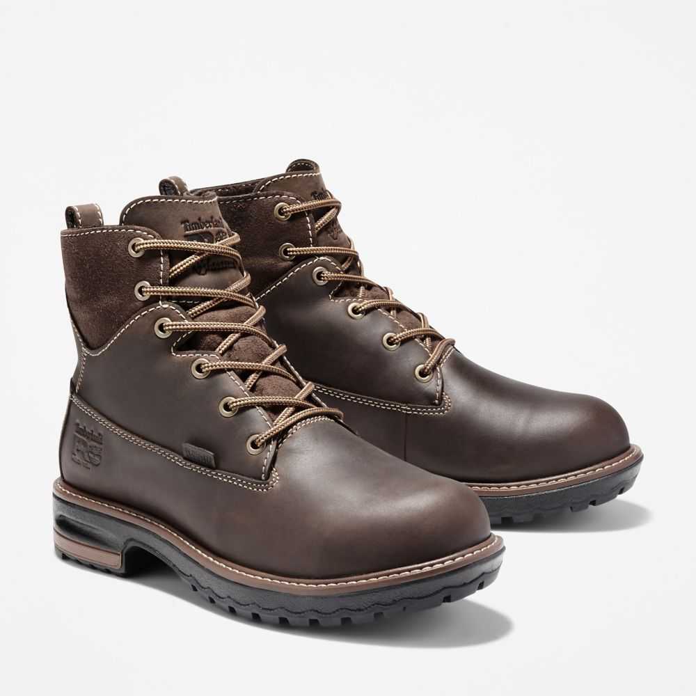 Kozaki Robocze Damskie Timberland Pro Hightower 6 Ciemny Brązowe | Polska-2658973