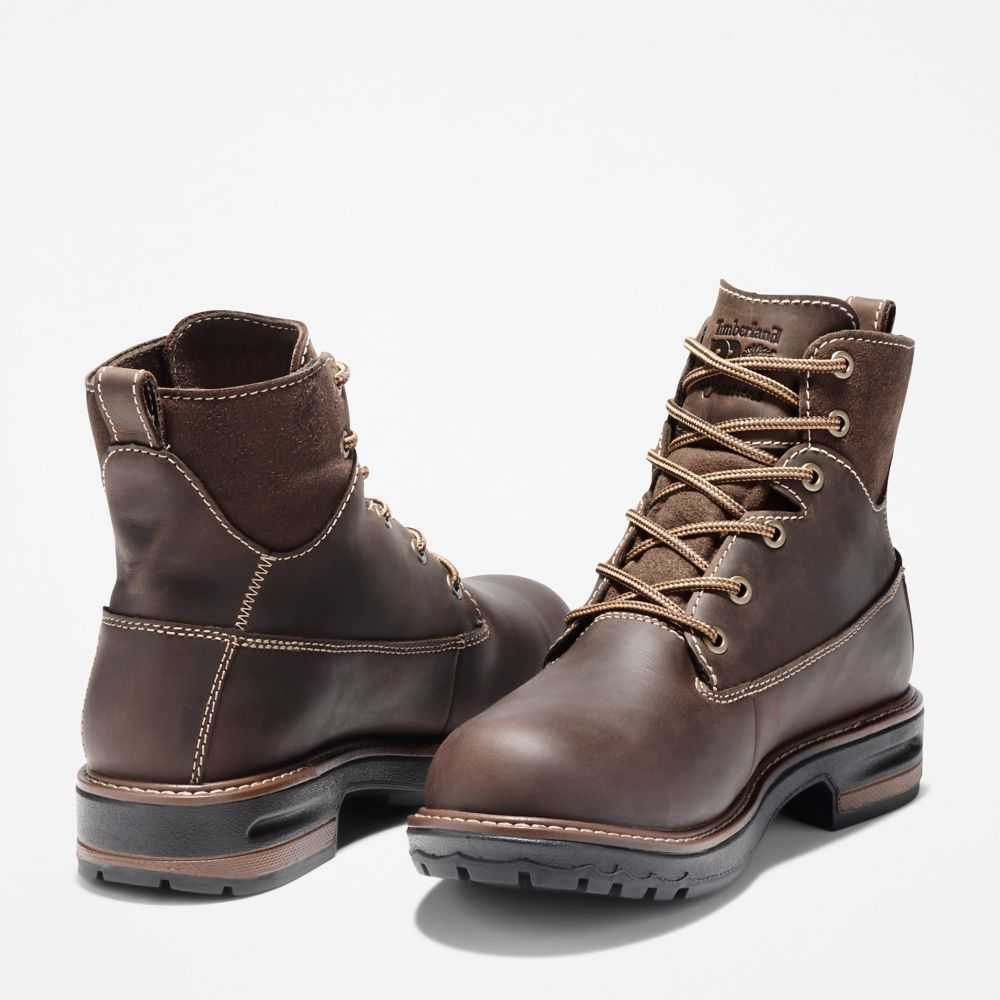 Kozaki Robocze Damskie Timberland Pro Hightower 6 Ciemny Brązowe | Polska-2658973