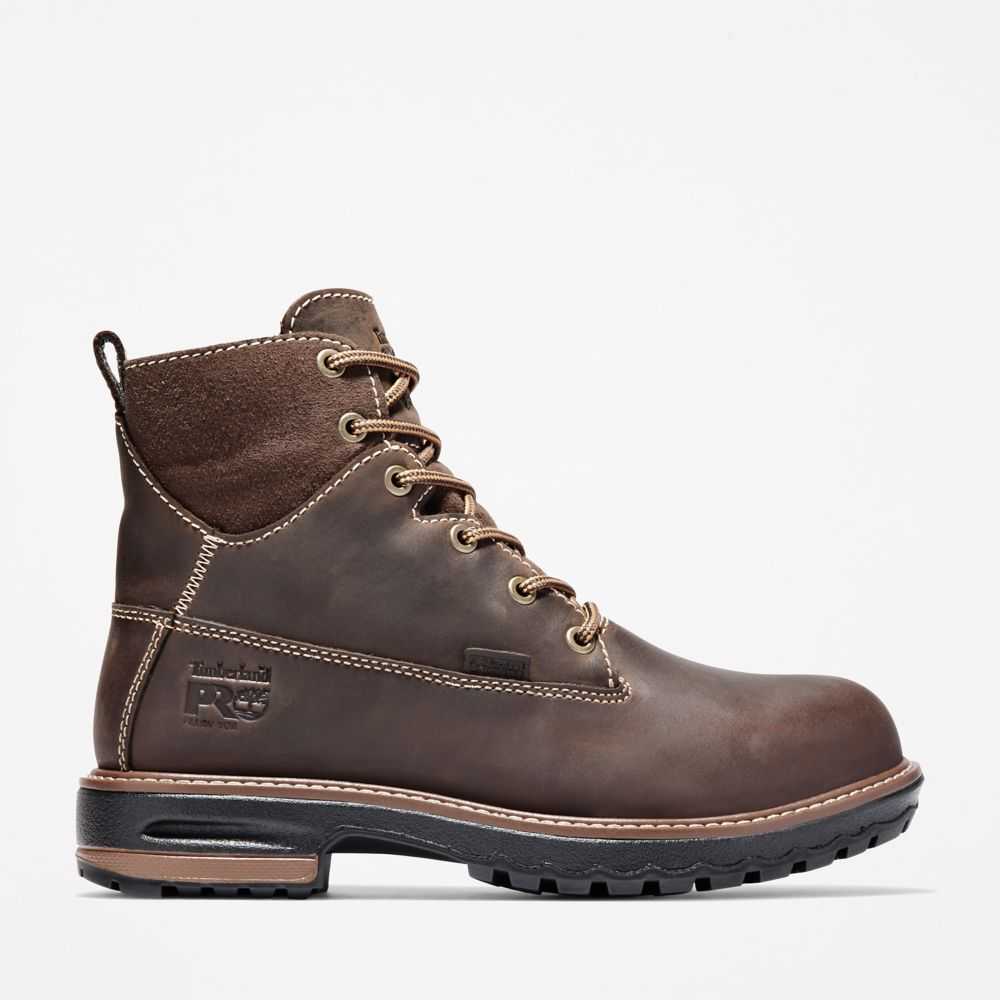 Kozaki Robocze Damskie Timberland Pro Hightower 6 Ciemny Brązowe | Polska-2658973