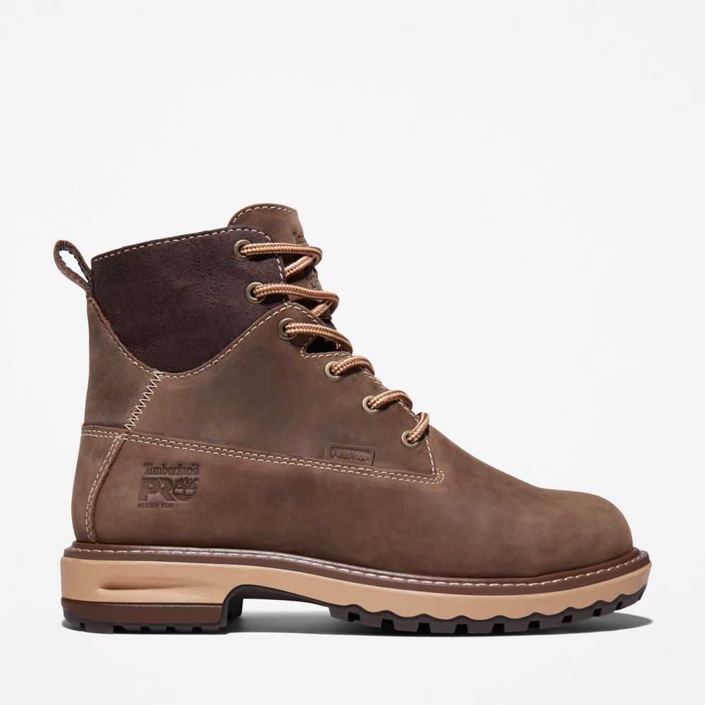 Kozaki Robocze Damskie Timberland Pro Hightower 6 Brązowe | Polska-7534029