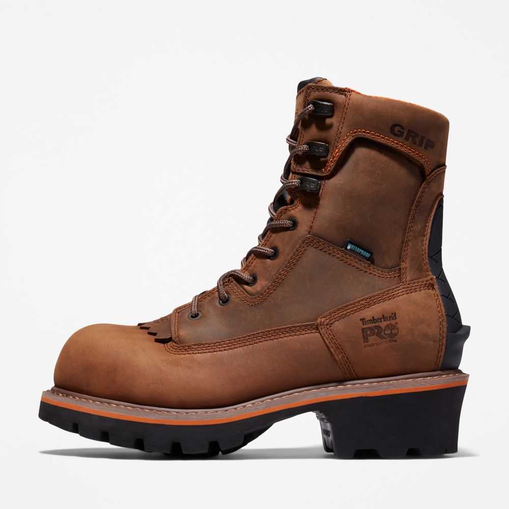 Kozaki Robocze Męskie Timberland Pro Evergreen Brązowe | Polska-1602397