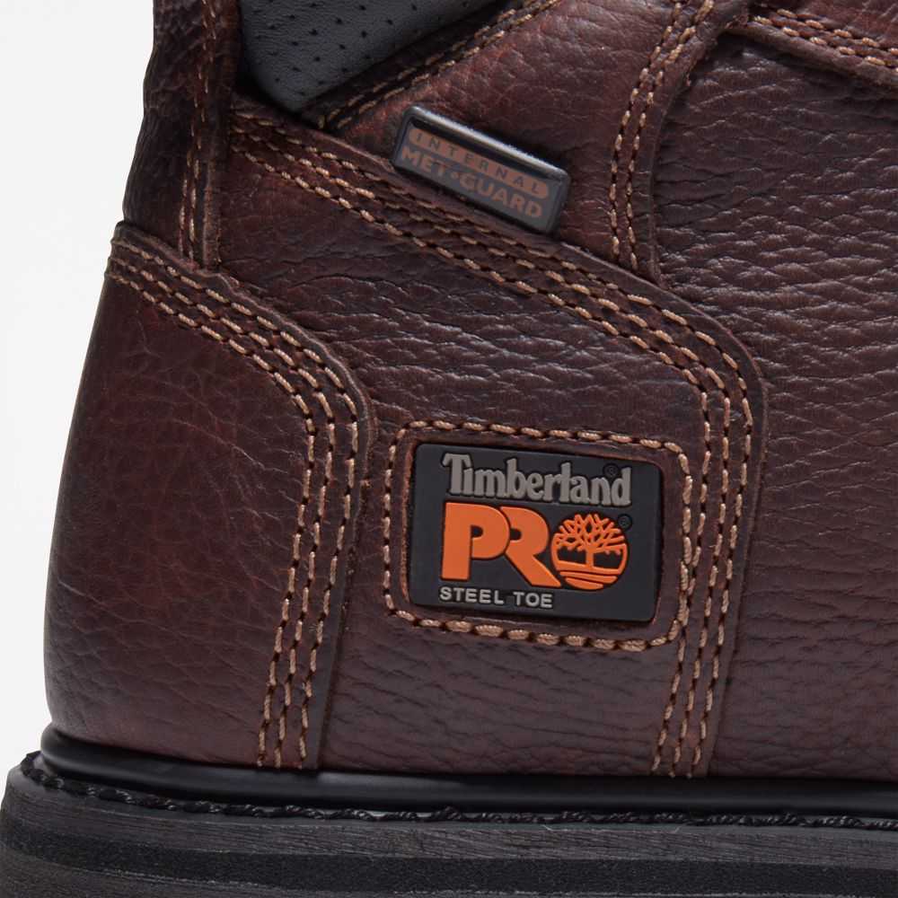 Kozaki Robocze Męskie Timberland Pro Met Guard Bordowe | Polska-2761850