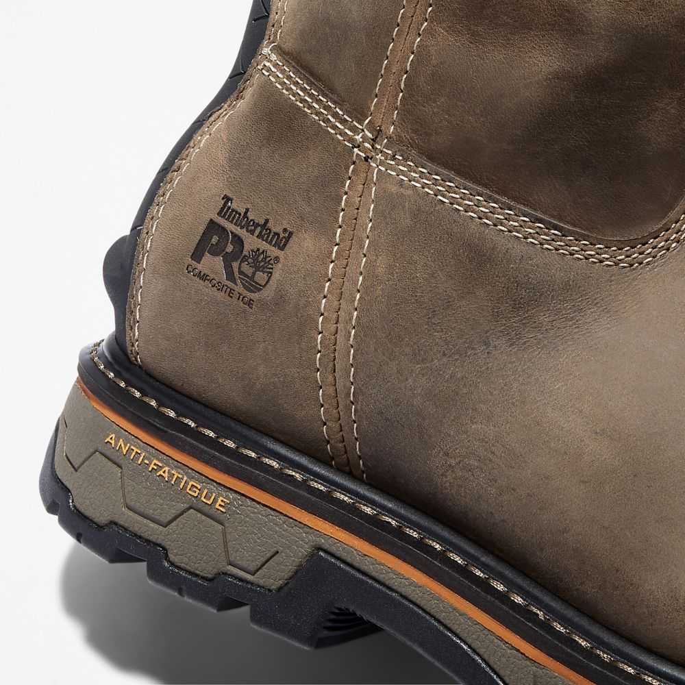 Kozaki Robocze Męskie Timberland Pro True Grit Brązowe | Polska-4103729