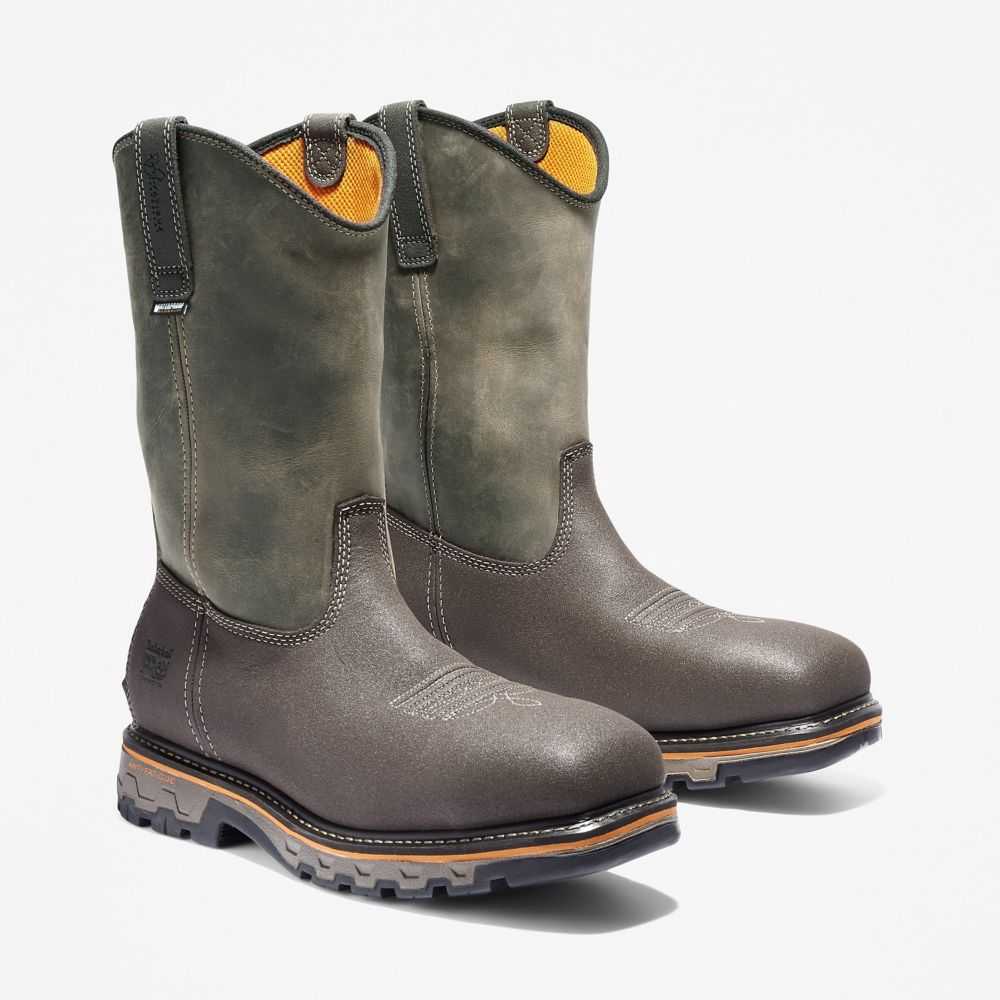 Kozaki Robocze Męskie Timberland Pro True Grit Brązowe | Polska-9750268