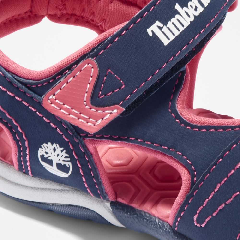 Sandały Dziecięce Timberland Pro Adventure Seeker Granatowe Różowe | Polska-8302519