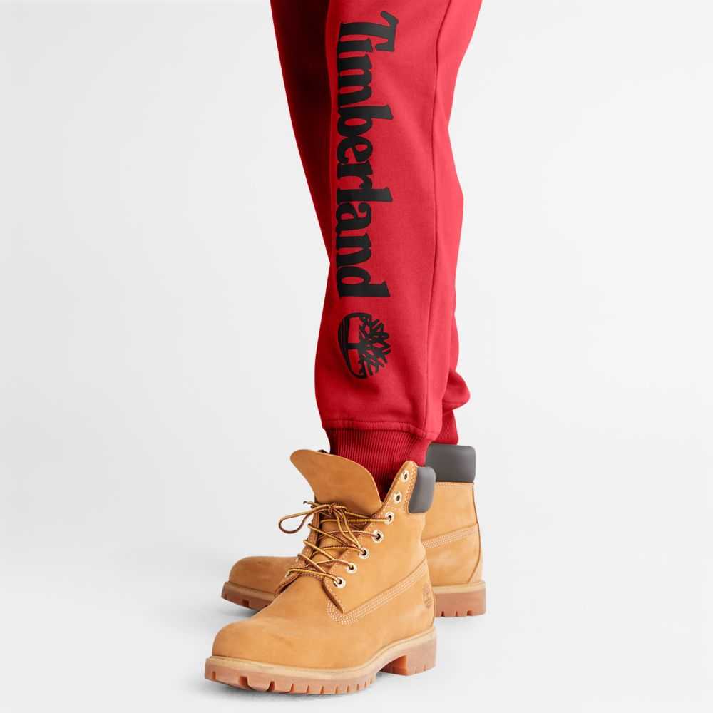 Spodnie Męskie Timberland Pro Logo Jasny Czerwone Czarne | Polska-0695372