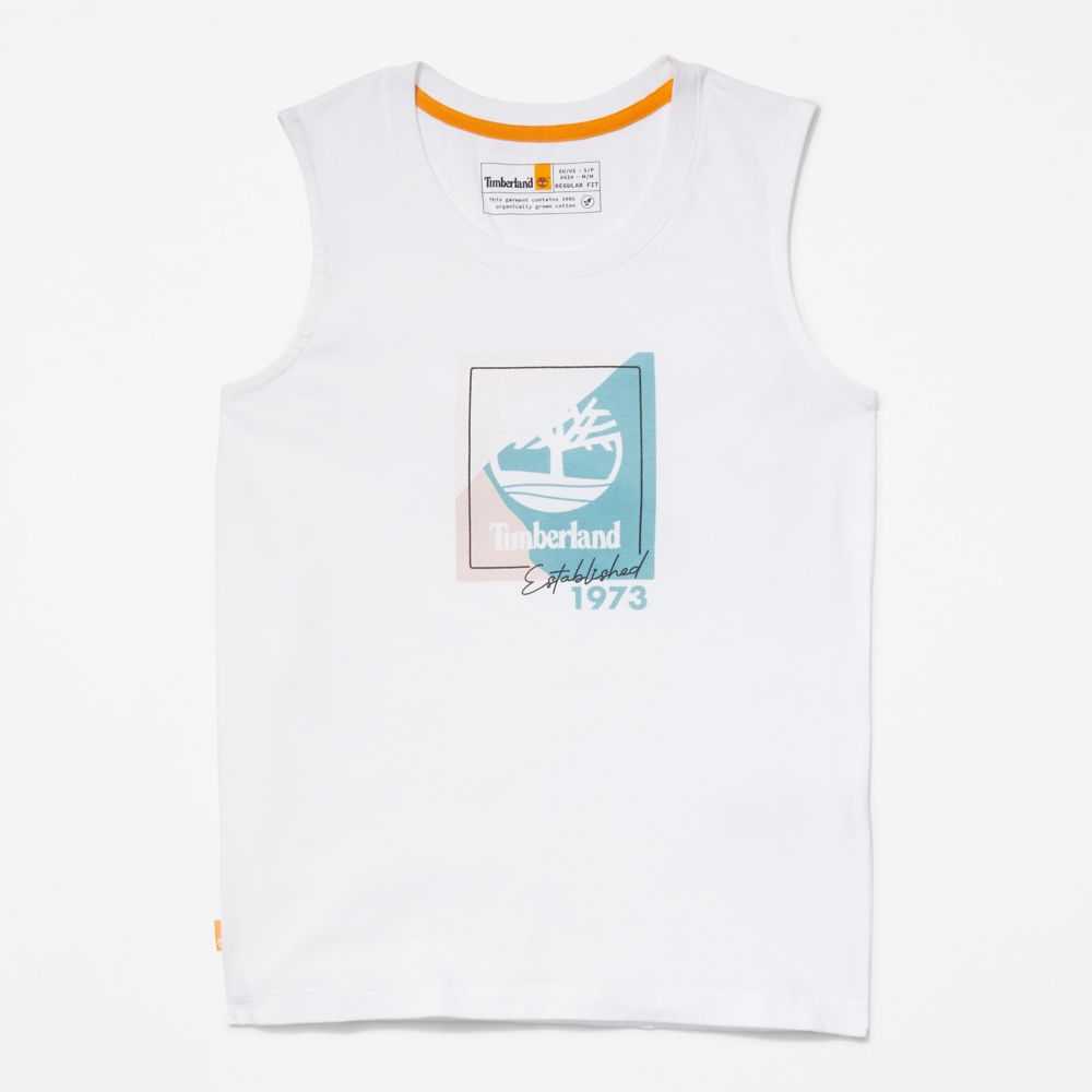 Tank Top Damskie Timberland Pro Logo Białe | Polska-2875190