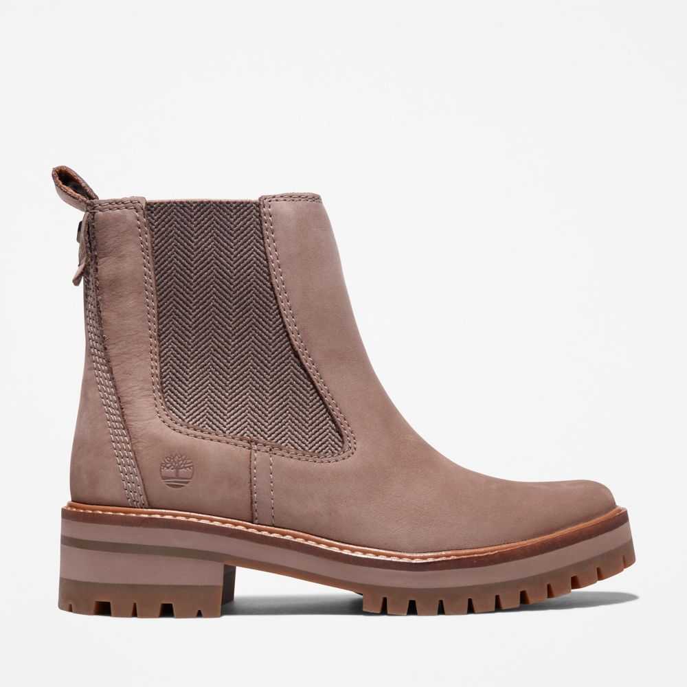 Buty Chelsea Damskie Timberland Pro Courmayeur Valley Beżowe | Polska-9648371