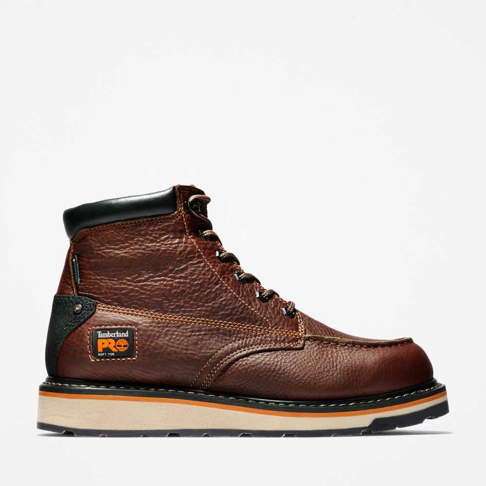 Buty Ochronne Męskie Timberland Pro Gridworks 6 Czerwone Brązowe | Polska-2568417