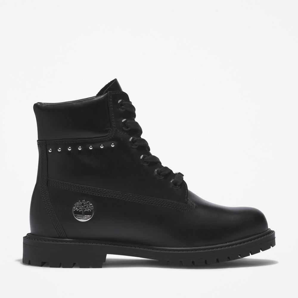 Buty Wodoodporne Damskie Timberland Pro Heritage 6 Inch Czarne | Polska-0791285