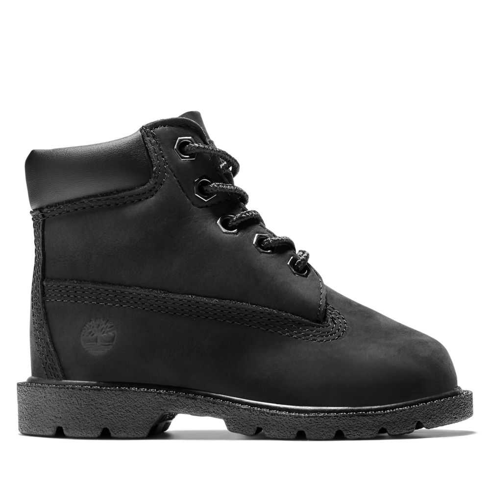 Buty Zimowe Dziecięce Timberland Pro Klasyczne 6 Inch Czarne | Polska-0965731