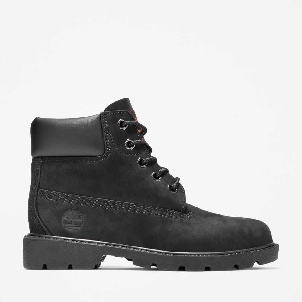 Buty Zimowe Dziecięce Timberland Pro Klasyczne 6 Inch Czarne | Polska-9471035